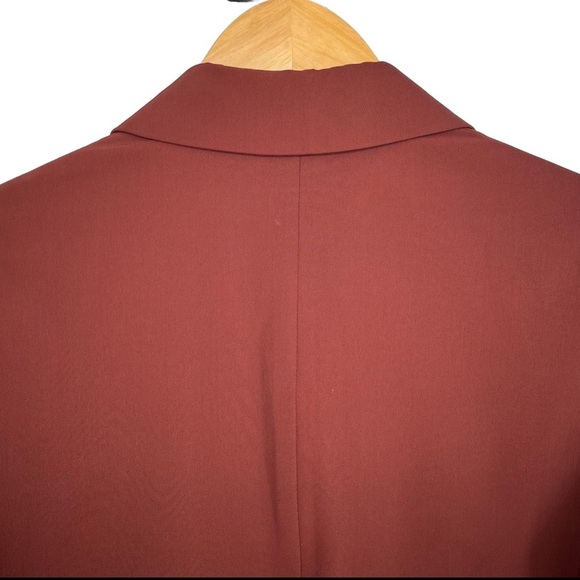 THE ROW Nopman Blazer Jacket Brick Red Maroon Size 4 Single Breasted Workwear - Picture 9 of 16